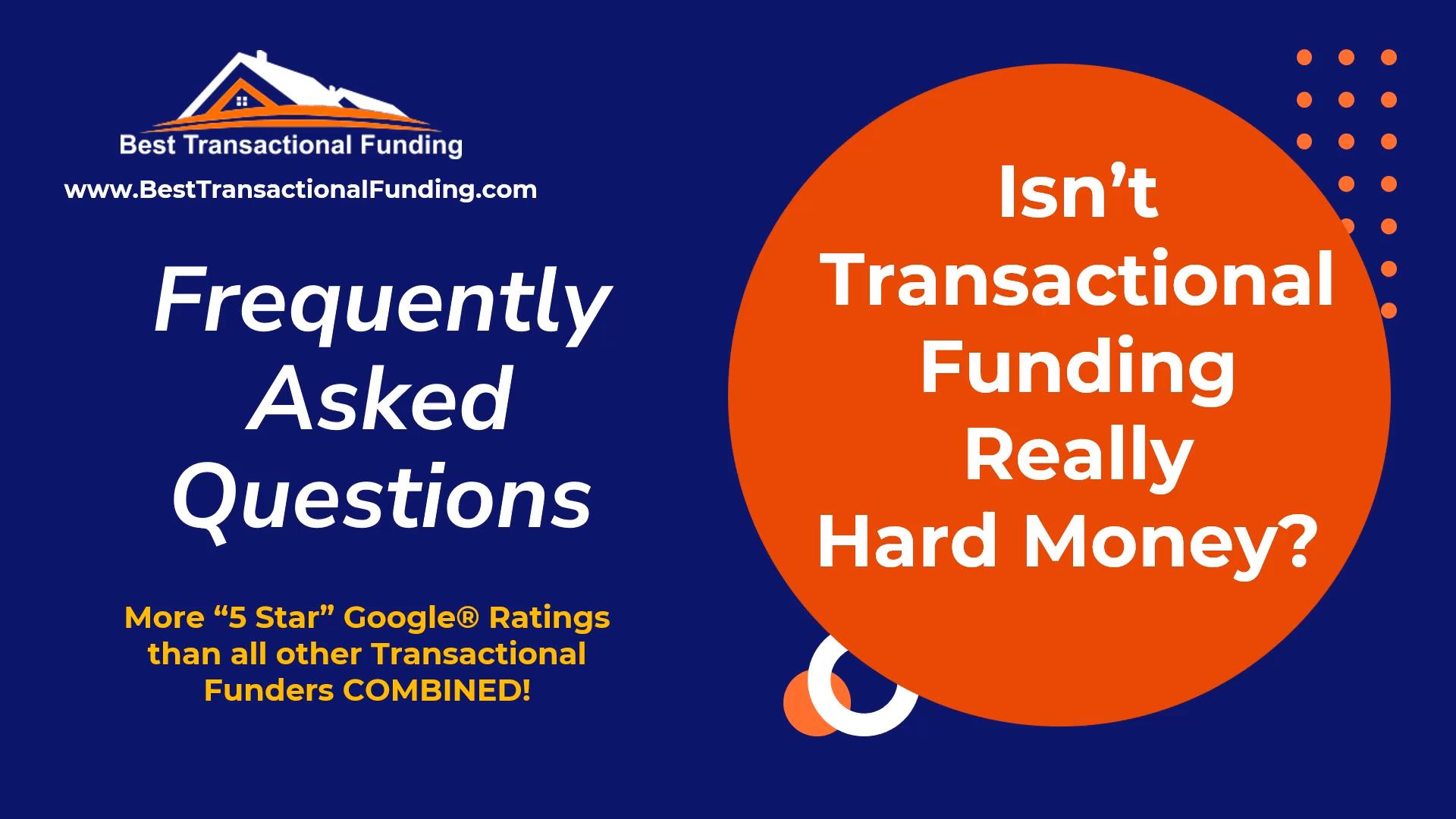 Transactional Funding Verses Hard Money Compare